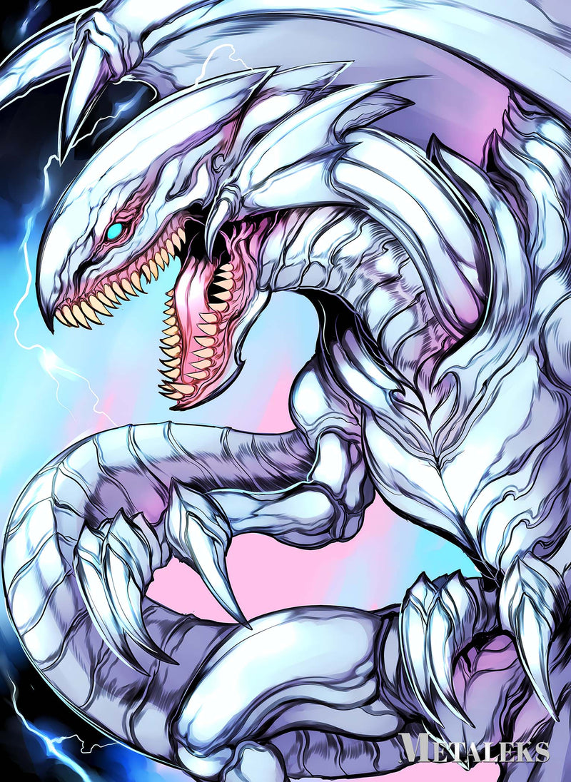 Yu-Gi-Oh! Blue Eyes White Dragon-designed by @ ERKABARA