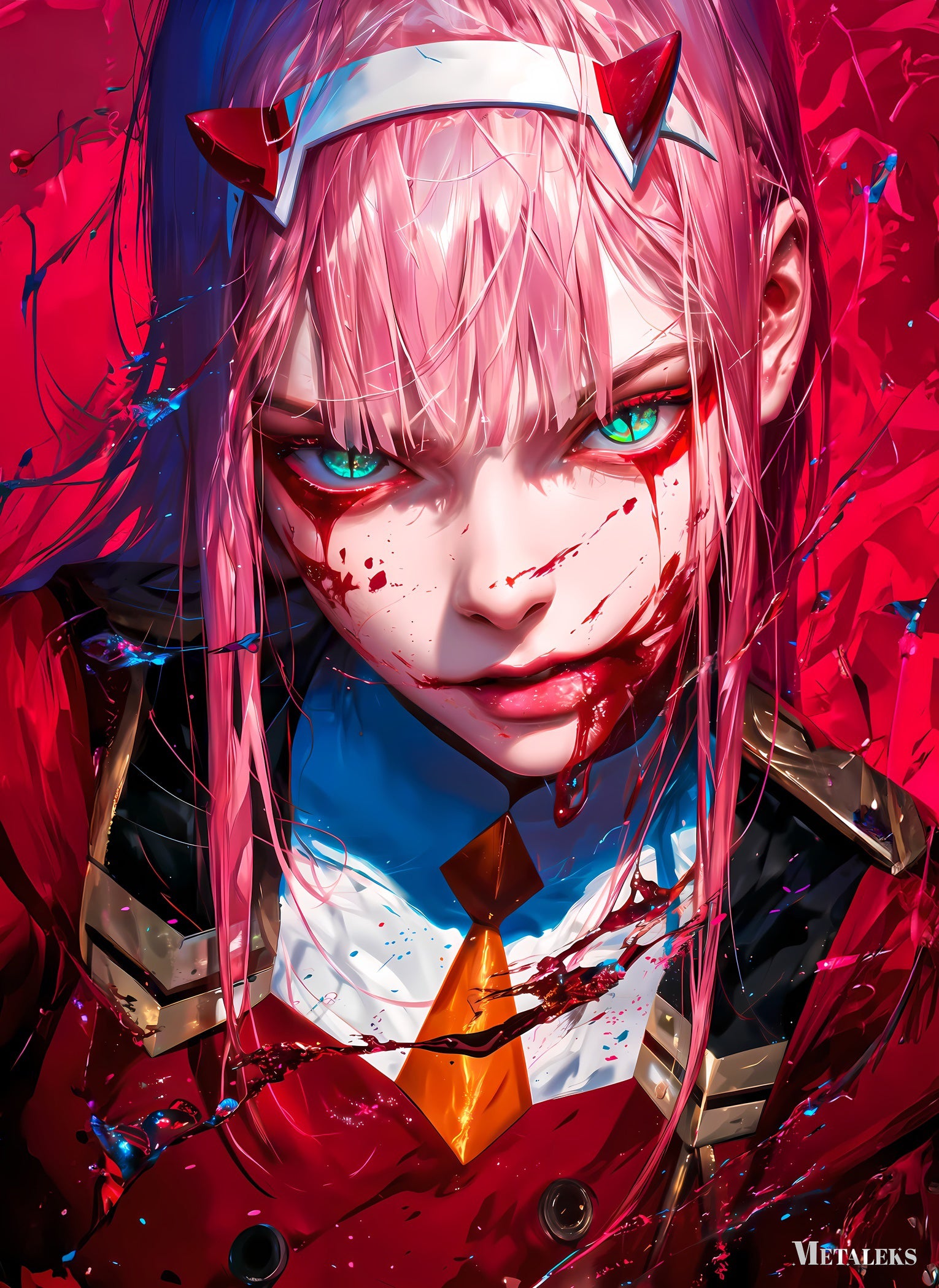 Zero Two Red Portrait