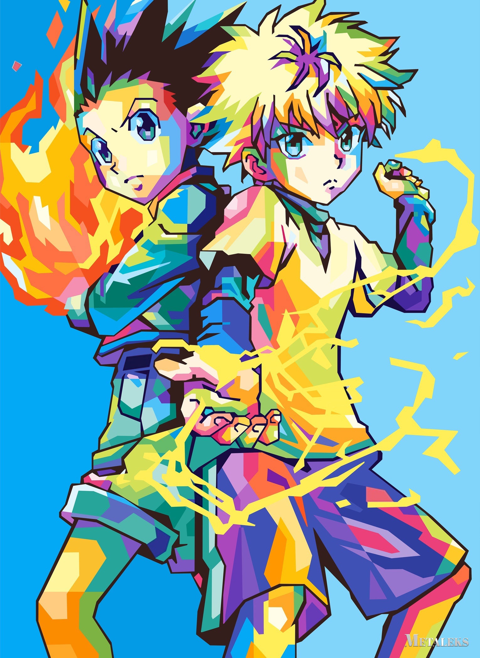 gon and killua wpap art
