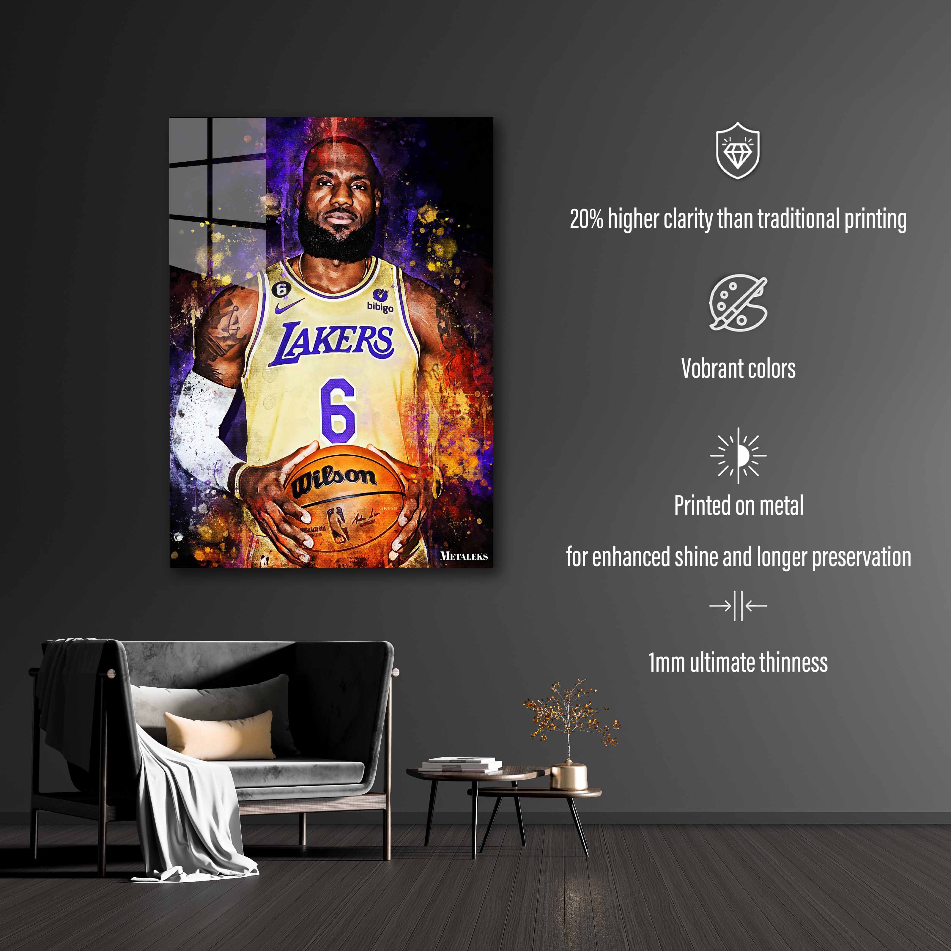 lebron james watercolor