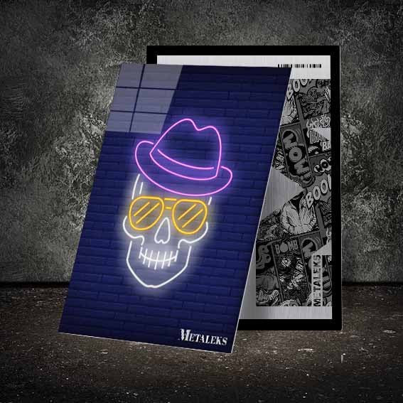 neon lamp skull